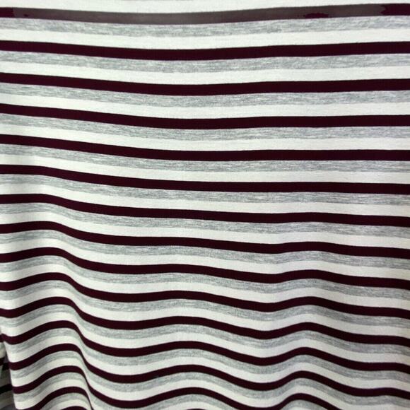 St. John ‎ Long Sleeve Striped Crew Neck Viscose BlendBlouse Career Workwear Med - Picture 3 of 8